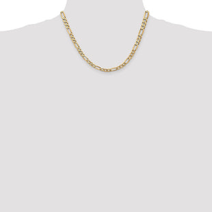 14K Flat Figaro with Lobster Clasp Chain (Style FFL140-18)