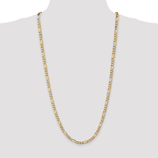 14K Flat Figaro with Lobster Clasp Chain (Style FFL140-30)