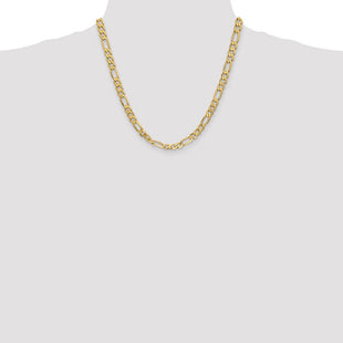 14K Flat Figaro with Lobster Clasp Chain (Style FFL160-20)