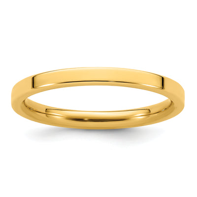 14K Yellow Gold Standard Flat Comfort Fit Band