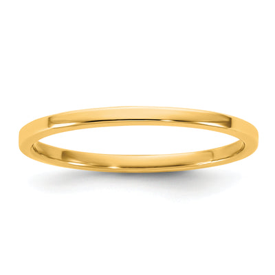 14K Yellow Gold Lightweight Flat Band