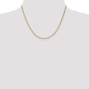 14K Flat Wheat with Lobster Clasp Chain (Style FW050-18)