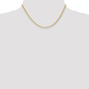 14K Flat Wheat with Lobster Clasp Chain (Style FW070-16)