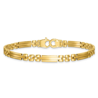 14K Polished and Brushed Fancy Multi Link Bracelet