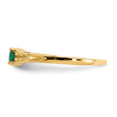 14K Madi K Emerald Birthstone Baby Ring