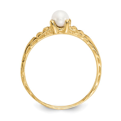14K Madi K FW Cultured Pearl Birthstone Baby Ring