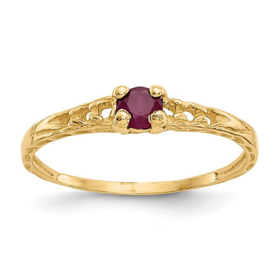 14K Madi K Ruby Birthstone Baby Ring