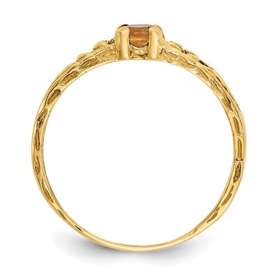 14K Madi K Citrine Birthstone Baby Ring