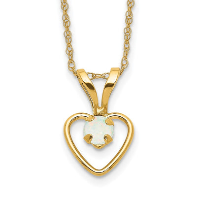 14K Madi K Opal Heart Necklace