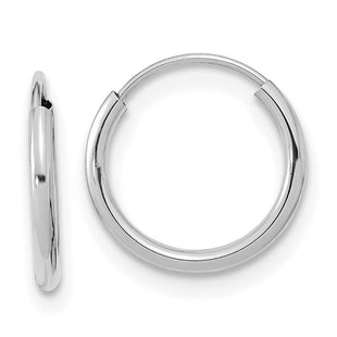 14k White Gold Madi K Endless Hoop Earrings (Style GK566)