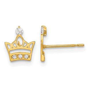 14k Yellow Gold Earrings Style GK961 - Classique Jewelry Inc.