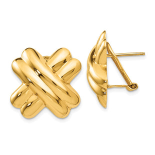 14k Yellow Gold Earrings Style H364 - Classique Jewelry Inc.