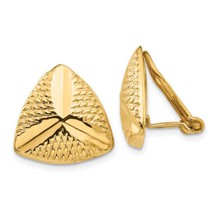 14k Yellow Gold Earrings Style H641 - Classique Jewelry Inc.