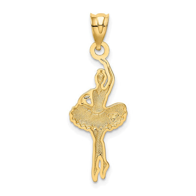 14K Pink Enameled Ballerina Pendant