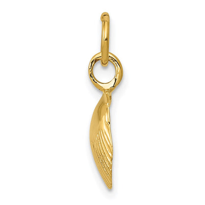 14K Seashell Pendant, 18 x 10mm