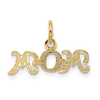 14K Mom Charm, 10 x 18mm