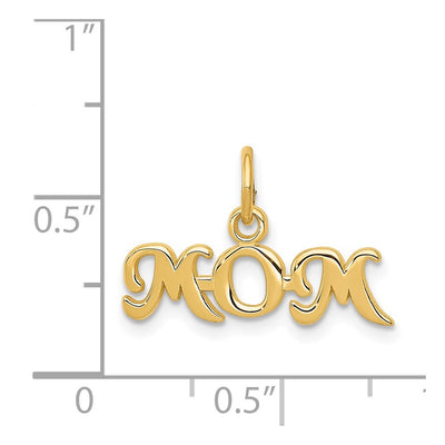 14K Mom Charm, 10 x 18mm