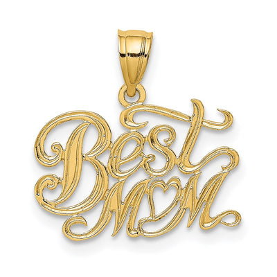 14K BEST MOM Charm
