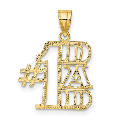 14K #1 Dad Charm, 19 x 16.3mm