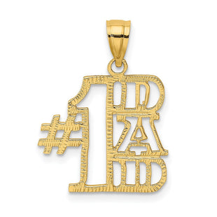14k #1 DAD Charm (Style K2685)
