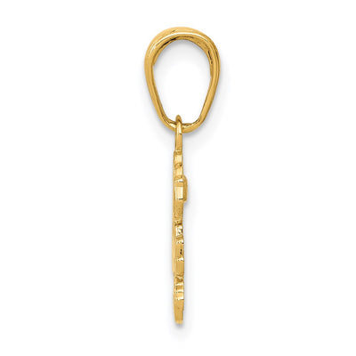 14K SISTER Rose Pendant
