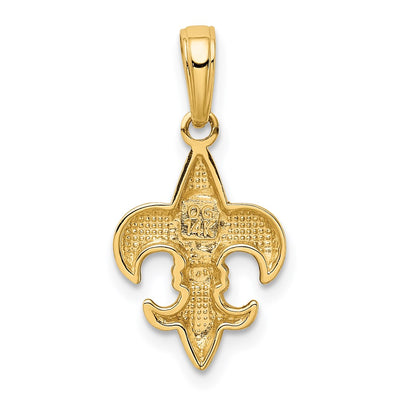 14K Small Fleur-De-Lis Pendant