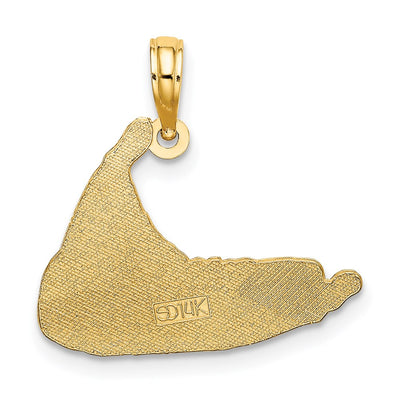 14K NANTUCKET Map Charm