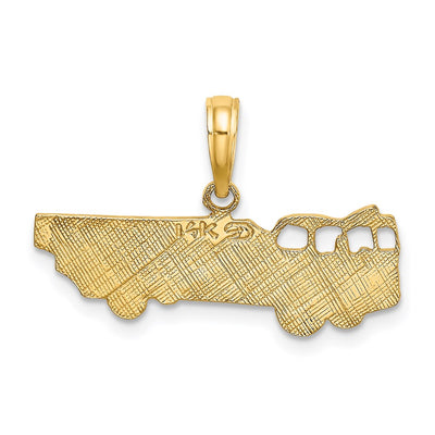 14K Fire Truck Charm, 9.3 x 24mm