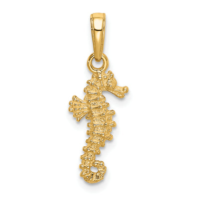 14K Seahorse Pendant, 22 x 8mm