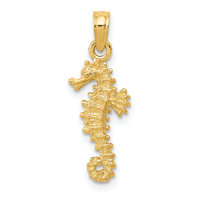14K Seahorse Pendant, 22 x 8mm