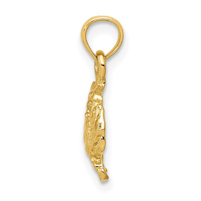 14K Crab Pendant, 16 x 11mm