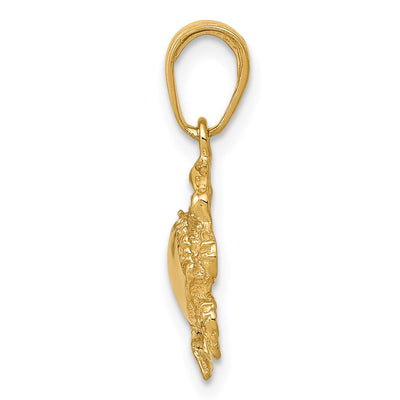 14K Crab Pendant, 19 x 11mm