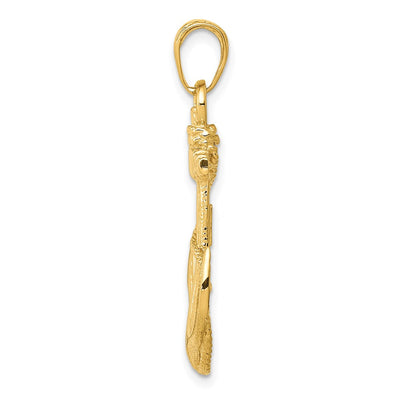 14K Anchor w/Rope Pendant