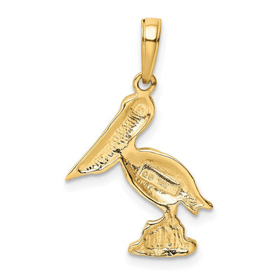 14K Pelican Pendant, 24 x 15mm