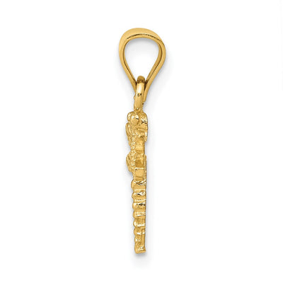 14K Dragonfly Pendant, 19 x 10mm