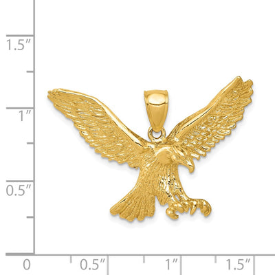 14K Eagle Pendant, 24 x 37.5mm