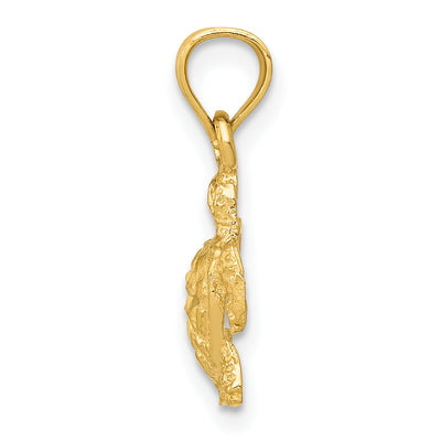 14K Turtle Pendant, 19 x 8mm