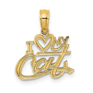 14k I HEART MY CAT Charm (Style K3348)