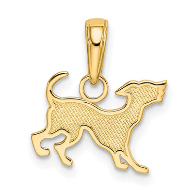 14K Dog Pendant