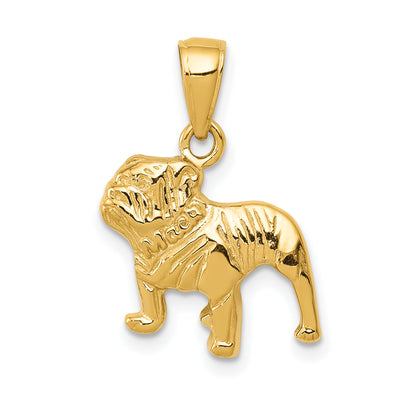 14K Bulldog Pendant