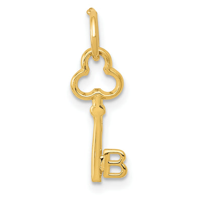14K Key Letter Initial Charm