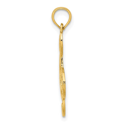 14K Treble Clef Charm, 21.1 x 10.6mm