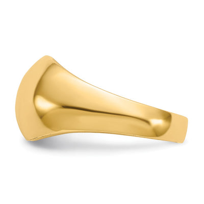 14K Domed-top Tapered Cigar Band Ring
