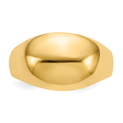 14K Domed-top Tapered Cigar Band Ring