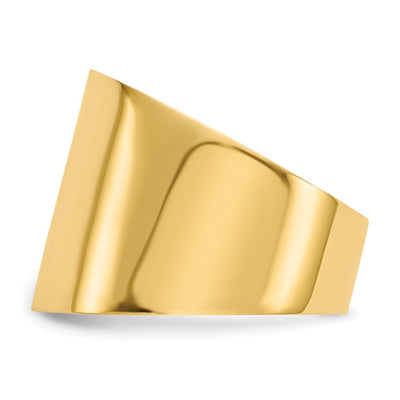 14K Flat-top Tapered Cigar Band Ring