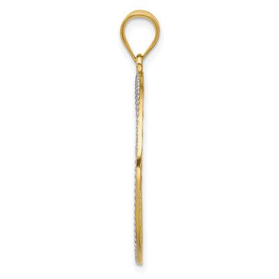 14K w/Rhodium Filigree Tree of Life Pendant