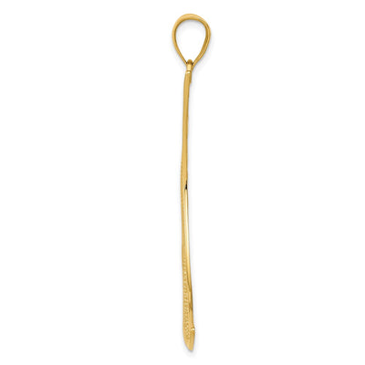 14K Filigree Moon Pendant