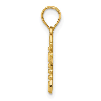 14K Dragonfly Pendant, 15 x 16mm