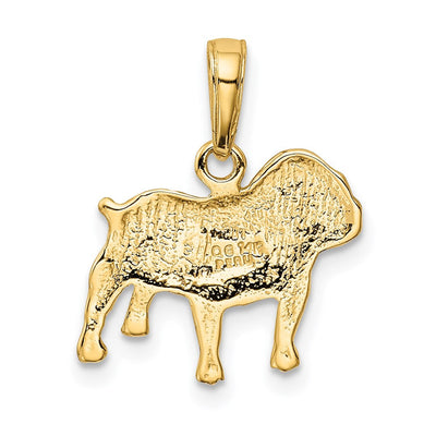 14K Polished Dog Charm, 16.2 x 15mm
