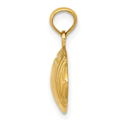 14K Football Charm, 18 x 19mm